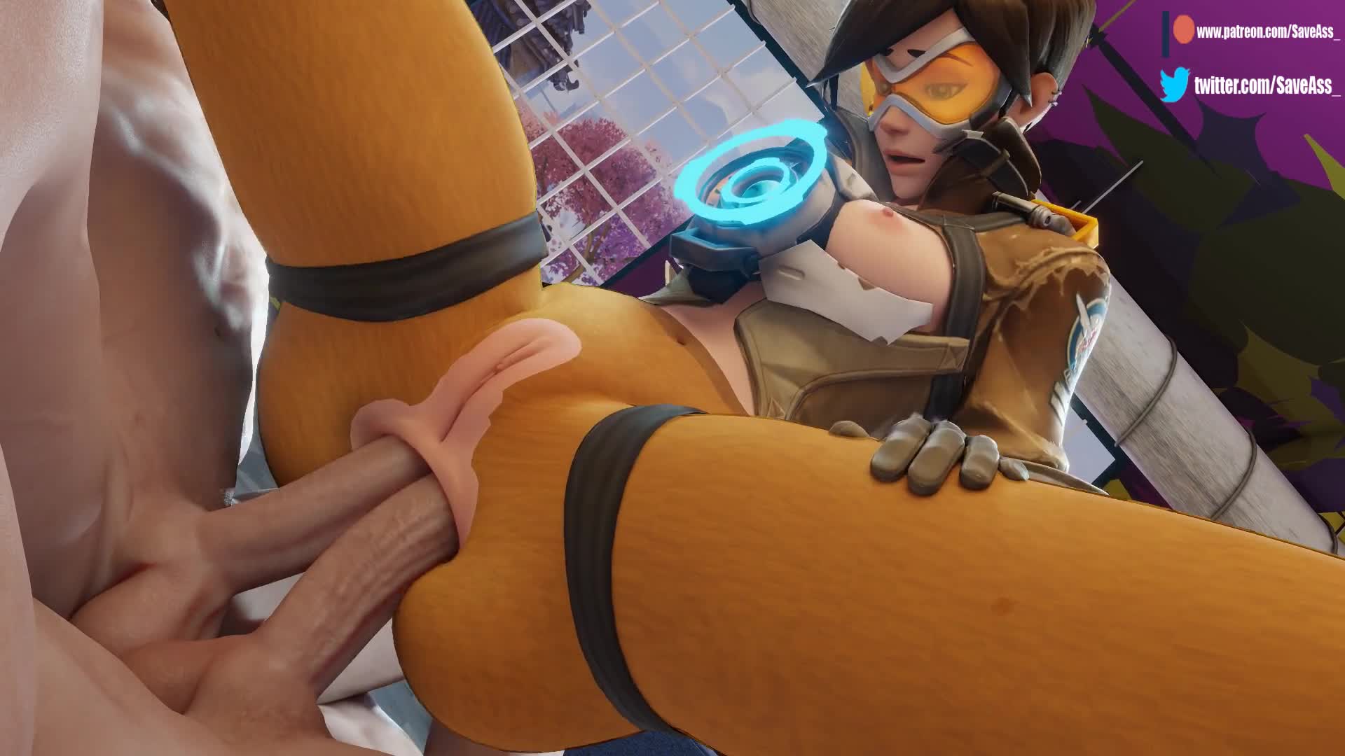 Tracer double anal penetration 