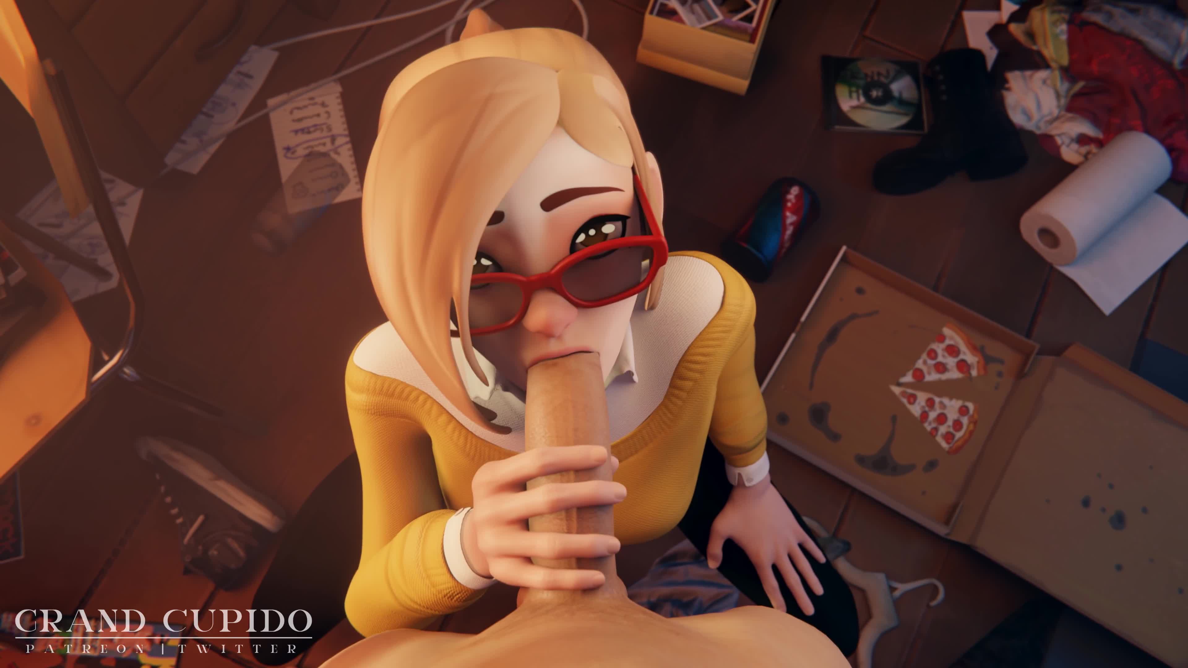 darcy redd from andavaverse doing blowjob in pov animation by grand cupido....
